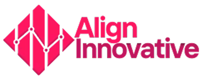A red arrow pointing to the right with text that reads " align innova ".